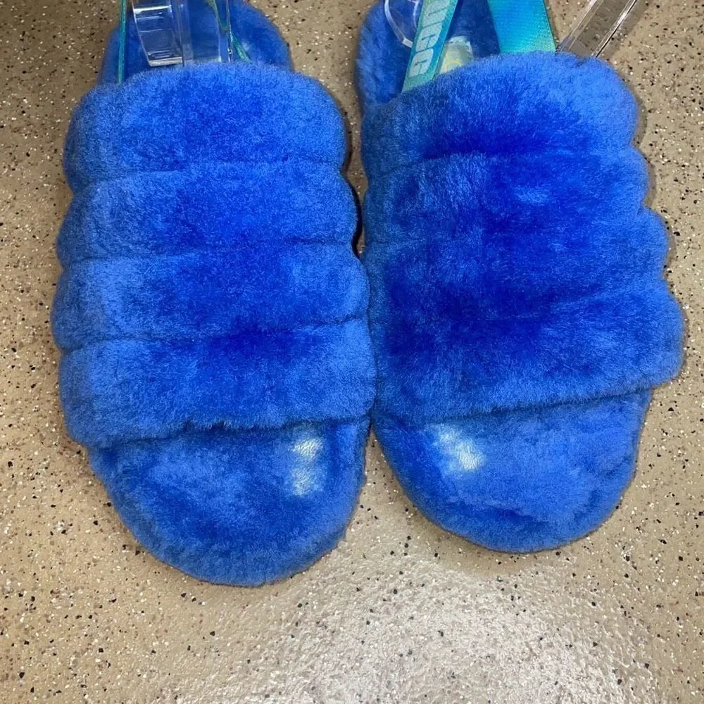UGG Fluff Yeah Gradient Slide Mystic Blue US 5
